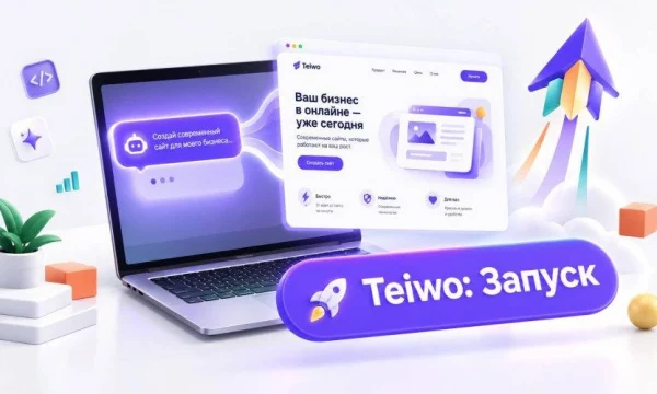 Teiwo запускает ИИ-конструктор веб-проектов: описание задачи в чате превращается в готовый сайт